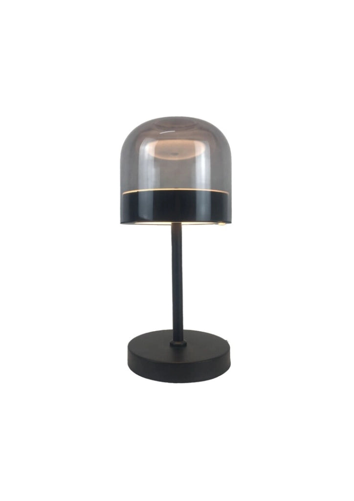 Lampada da tavolo LED 13W nera vetro fumé Xelira Rabalux