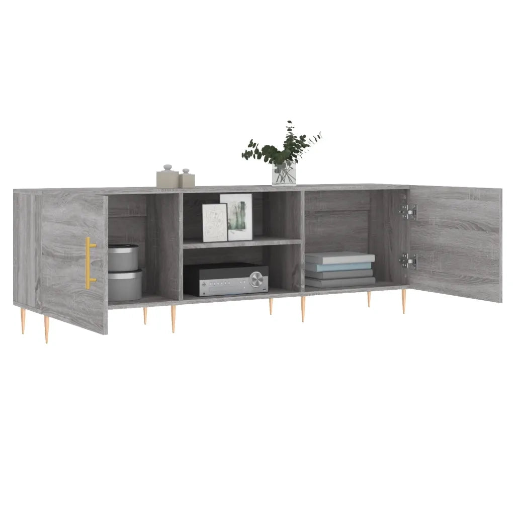 Mobile Porta TV Grigio Sonoma 150x30x50 cm in Legno Multistrato 829090