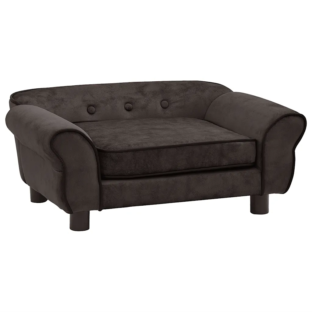 Divano per Cani-Sofa per animali domestici-Divanetto Marrone 72x45x30 cm in Peluche