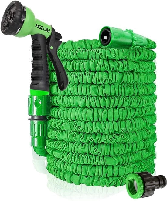 Estensibile Tubo Idraulico per Giardino con Sparatore - Estendibile - 25ft/50ft/75ft/100ft/120ft - Verde
