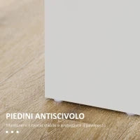 Tavolo da Pranzo Moderno in Legno per 4-6 Persone, 120x69x75cm, Grigio e Bianco