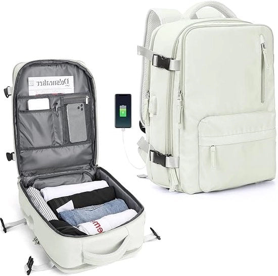 Borse a mano per viaggiatori Ryanair, Borse da viaggio per donne e uomini, zaini da viaggio con porta USB e compartimenti per laptop, dimensioni da sottosella