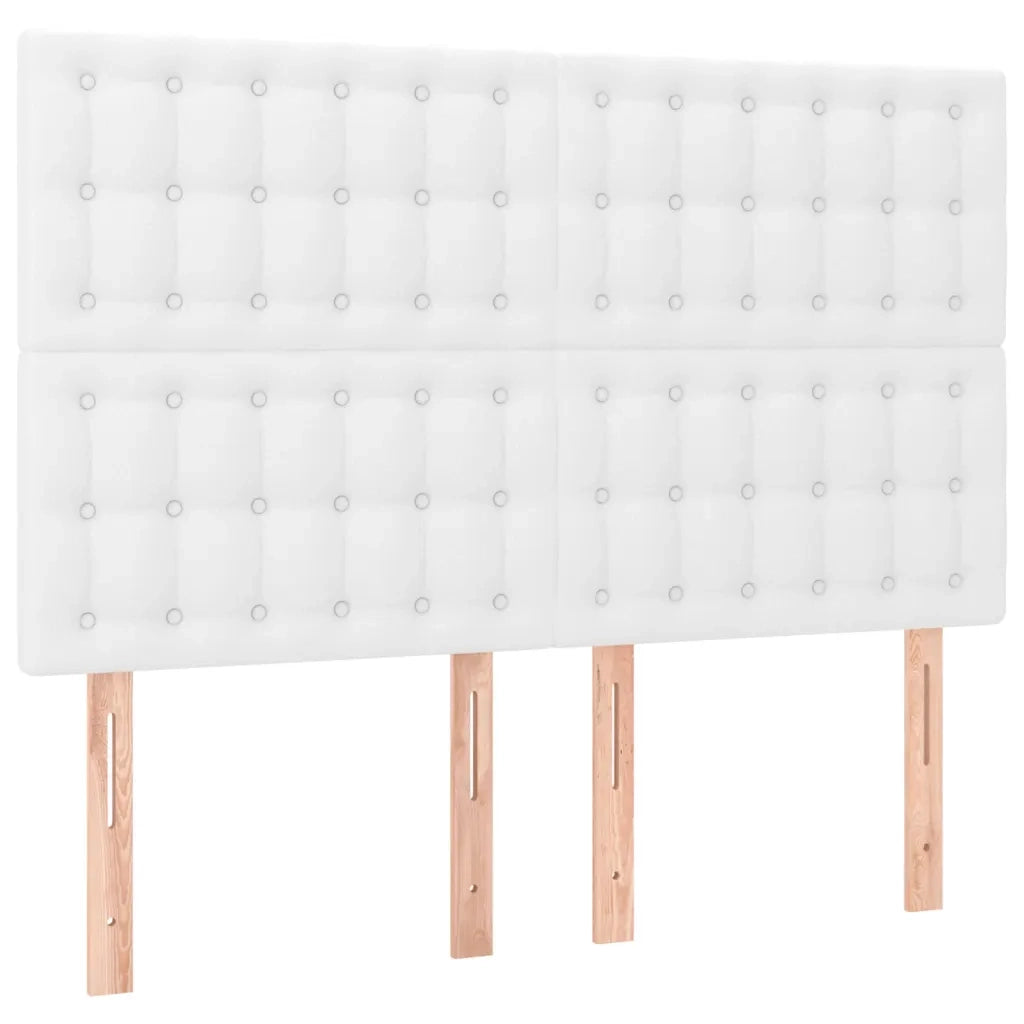 Giroletto Molle con Materasso e LED Bianco 140x200cm Similpelle