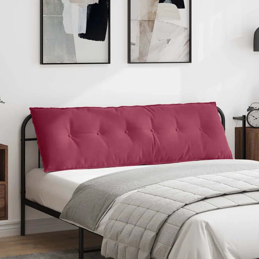 Cuscino per Schiena | Cuscino dorsale Rosso Vino 160 x 50 cm Tessuto in Cords
