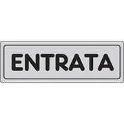 TARGA SEGNALETICA ADESIVA ENTRATA - VINILE CM 15X5- 10 pezzi