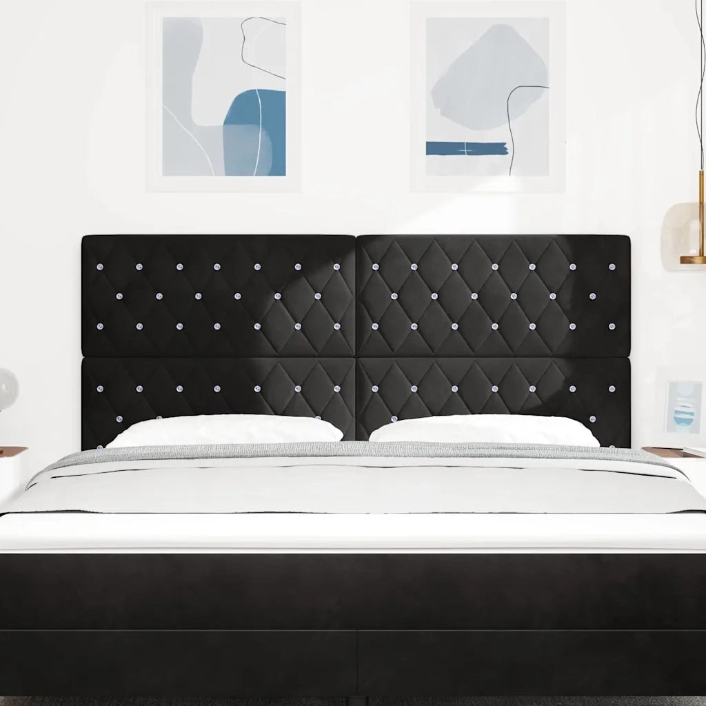 Testiera in Velluto Argille con testiera Nero 180 cm Velluto 3337772