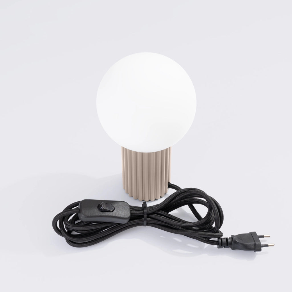 Lampada da tavolo SFERA Pure Lume taupe sfera vetro G9