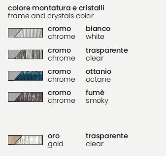 LUMETTO 1306 1 LUCE OTTANIO E CROMO ATTACCO E14 H.33CM