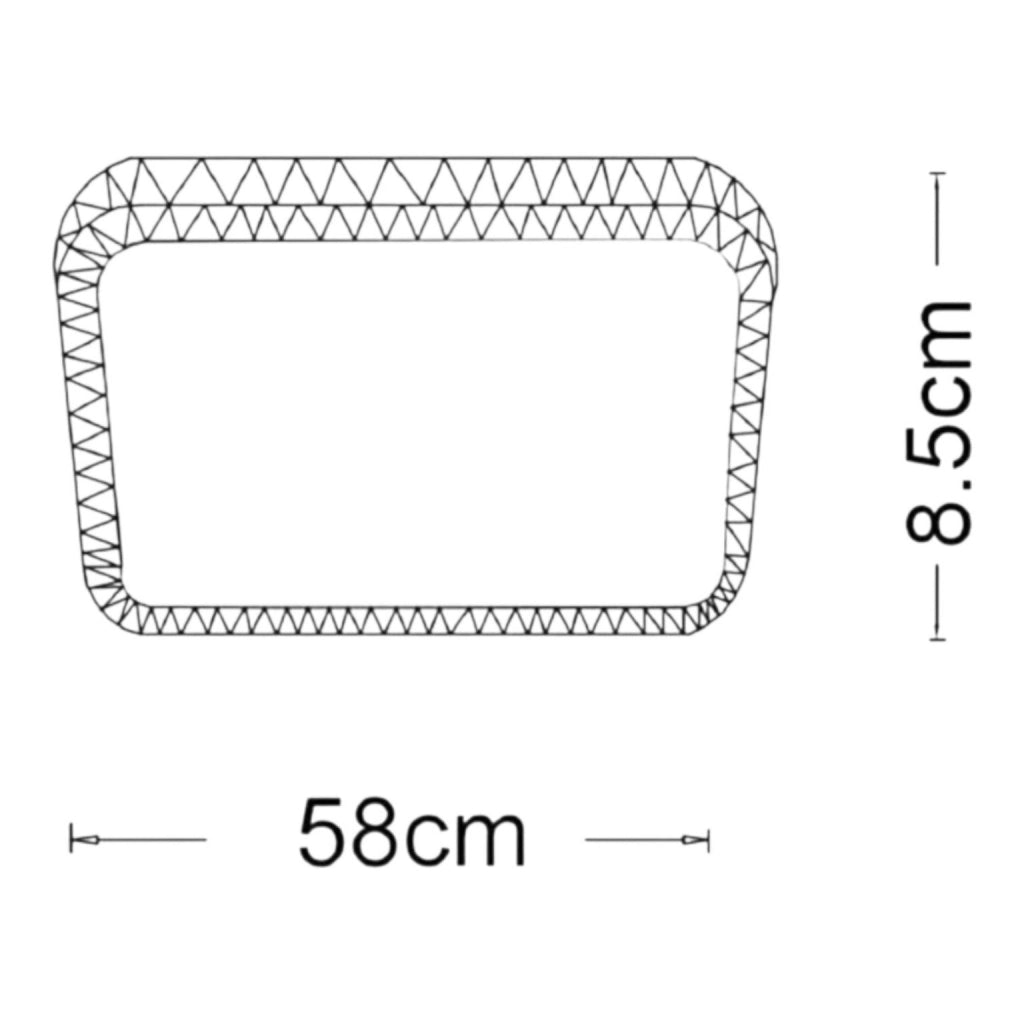 Plafoniera LED 58x58 cm 48W 3840LM Dimmerabile con Telecomando, Cambio Temperatura Colore, Soffitto Acrilico Effetto Cielo Stellato, IP20, Fascio 120°