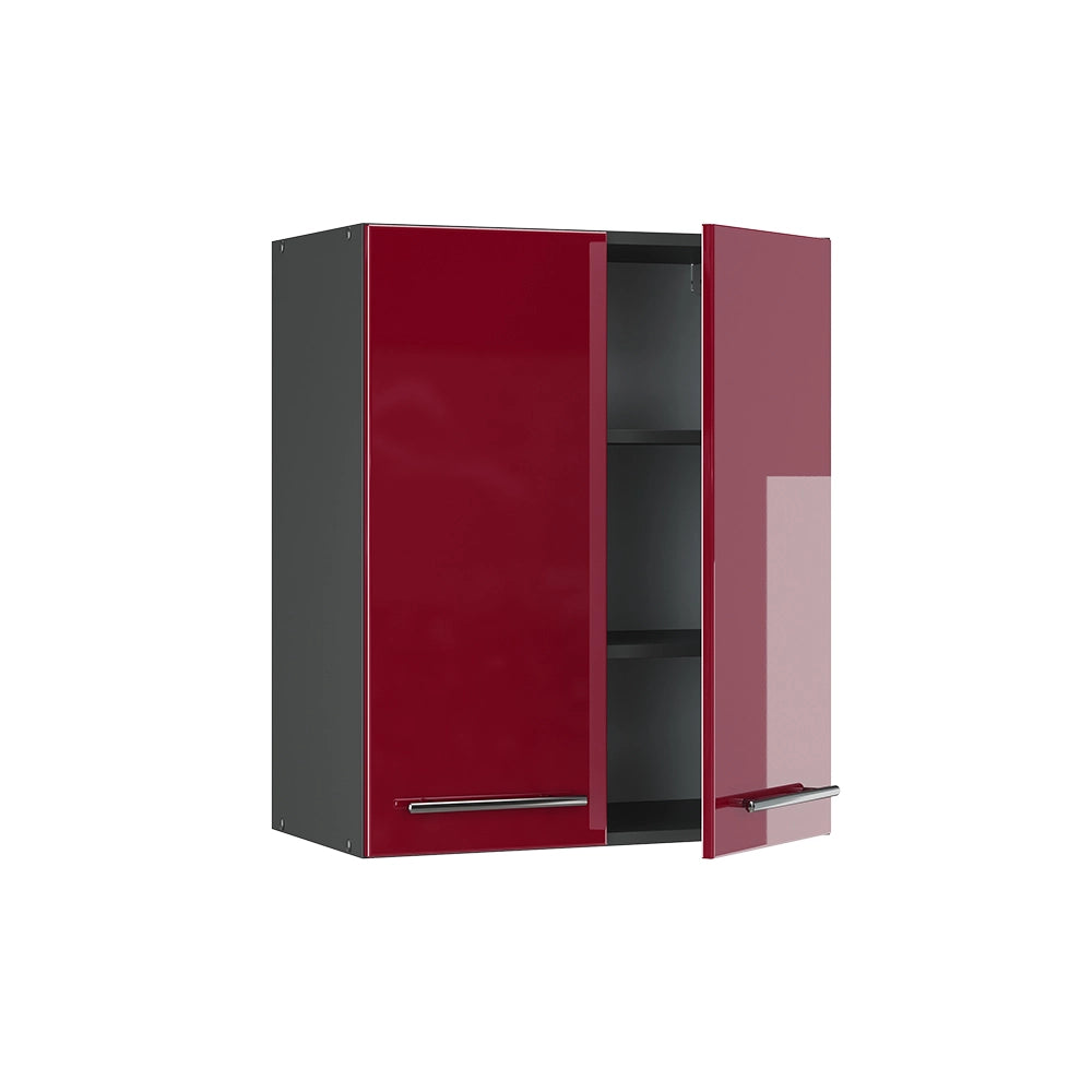 Pensile da cucina Fame-Line Bordeaux lucido/Antracite 60 cm Vicco