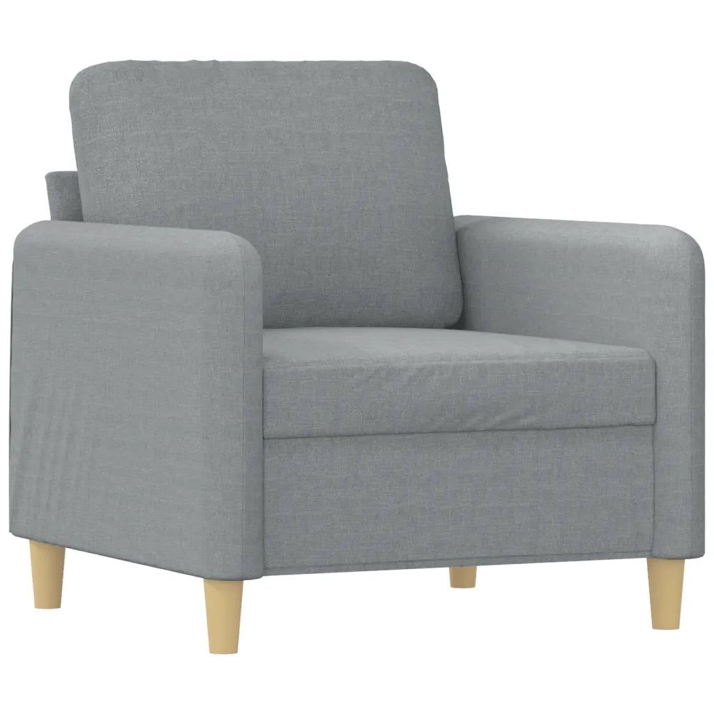 Poltrona-Divano Sedia Grigio Chiaro 60 cm in Tessuto 102239