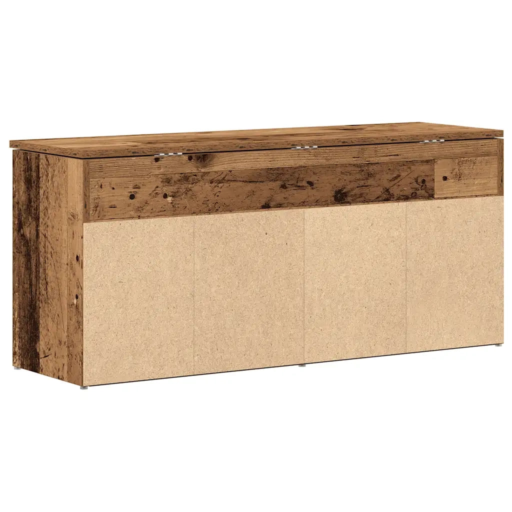 Scarpiera Legno Antico 102x30,5x45 cm in Legno Multistrato