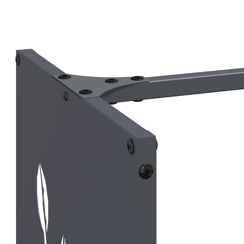 Rastrelliera per Legna da Ardere Antracite 40x30x80 cm CFW7055196