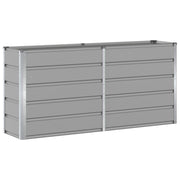 Fioriera moderna per uso esterno e interno 160 x 40 x 75 cm design pulito atmosfera accogliente acciaio grigio chiaro 02_0059182