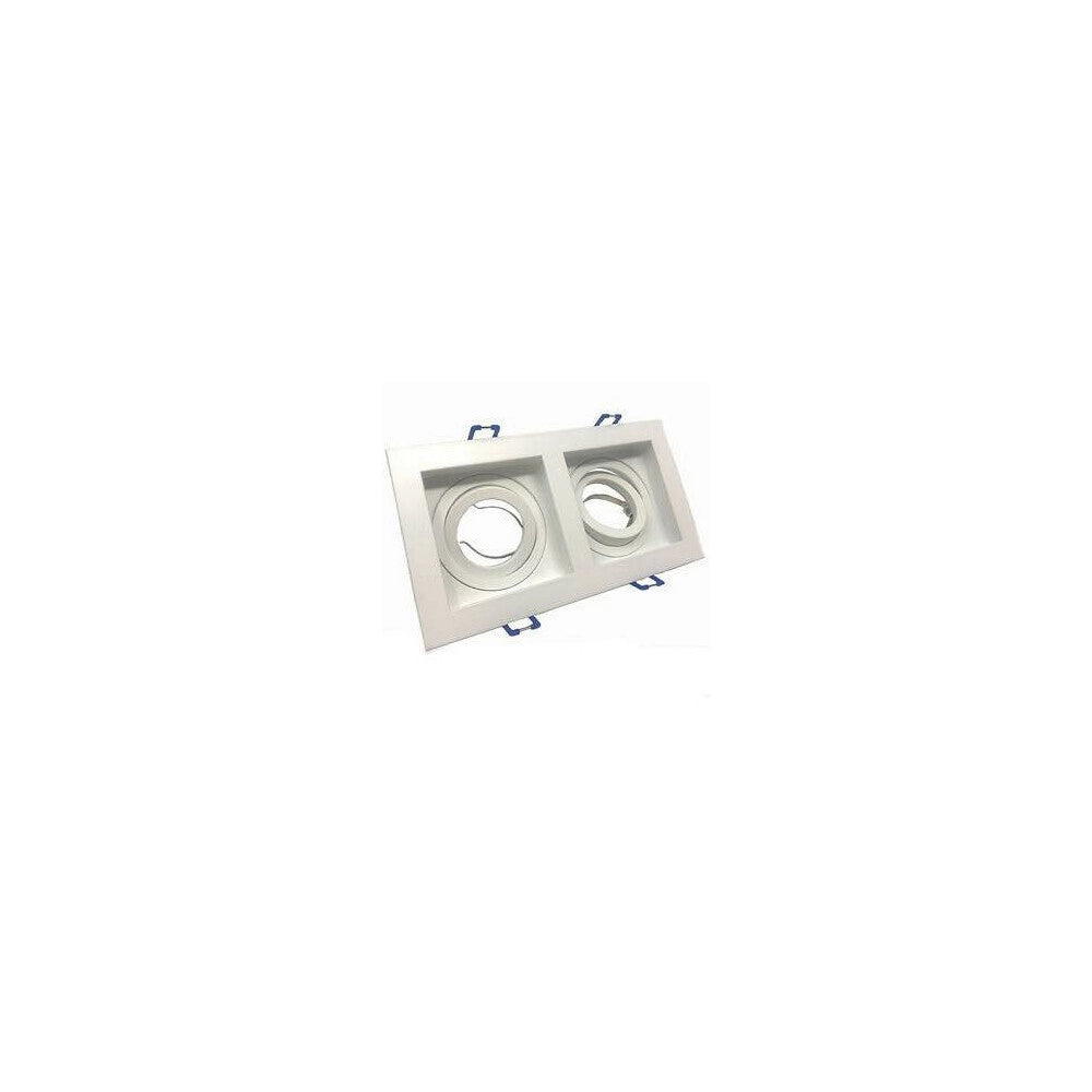 Trade Shop - Portafaretto Incasso Orientabile Doppio Per Due Faretti Per Controsoffitta P24 -