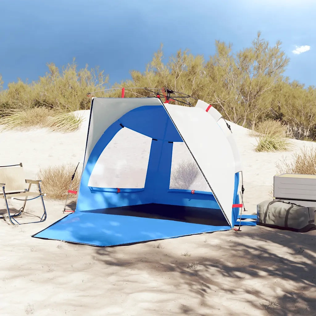 Tenda da Spiaggia 2 Persone-Tenda da campeggio Azzurro Rilascio Rapido Impermeabile 632763