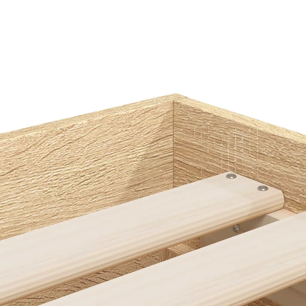 Giroletto Cassetti-Struttura Letto con contenitore Rovere Sonoma 90x200 cm Legno Multistrato 921371