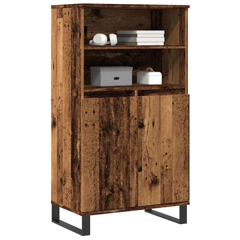 Credenza Legno Antico 60x36x110 cm in Legno Multistrato
