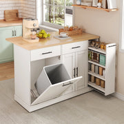 Isola Cucina su Ruote con Piano Ribaltabile e Cassetti ¨C MINIMAL ¨C 120x45x93 cm