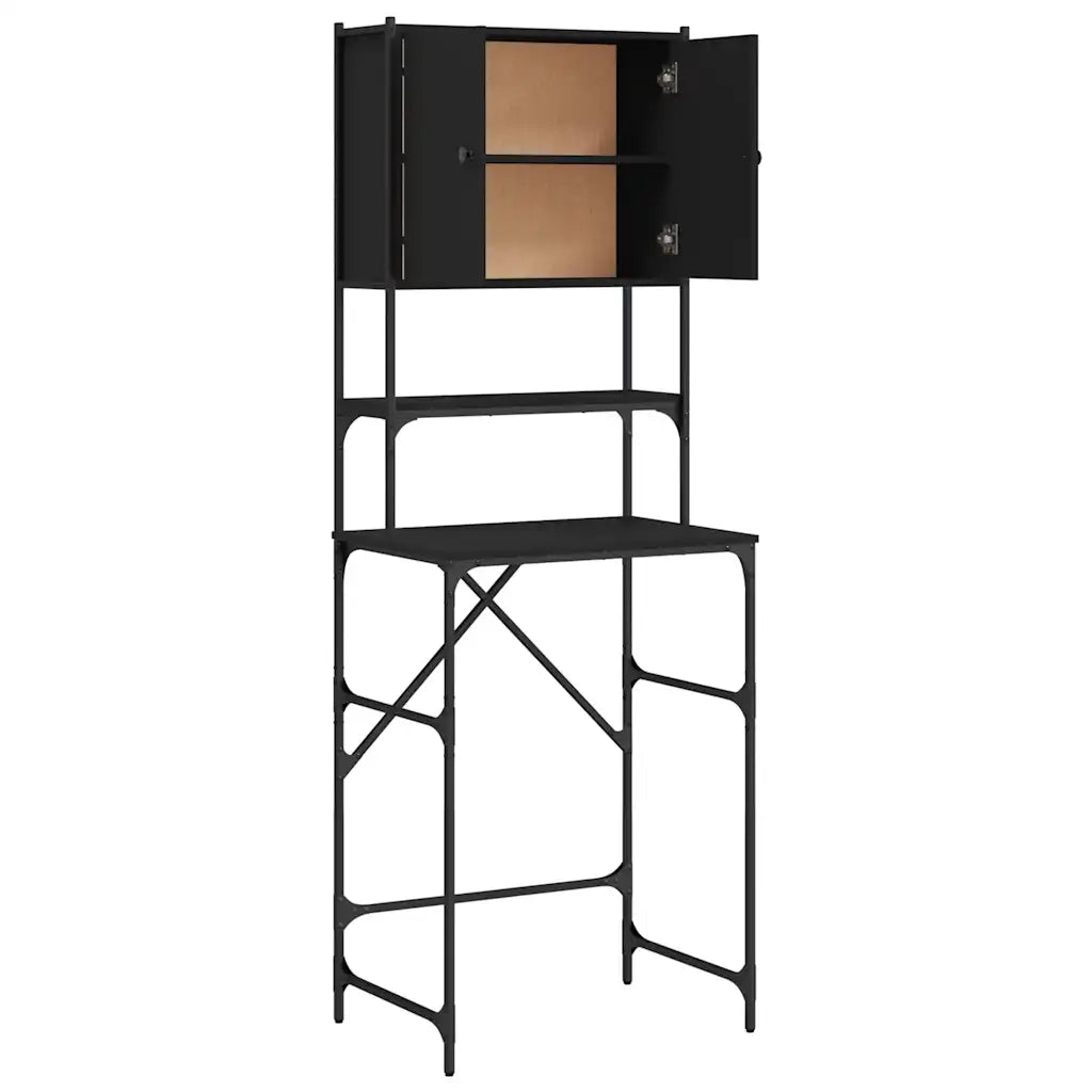 Mobile per Lavatrice Nero 68x48,5x194 cm CFW5458095