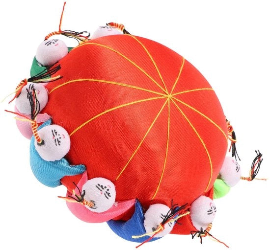 Cuscino per Aghi Compacto - Rinnovabile - Cuscino per Aghi - Accessori per la Maglia - Otre per Maglia - Supporto per Aghi per Maglia - Aghi per Quilting - Design Tradizionale con 10 Poppette