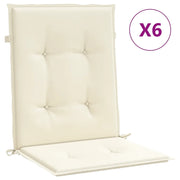 Cuscini per Sedia 6 pz | Cuscini per sedie Crema 100x50x3 cm in Tessuto Oxford