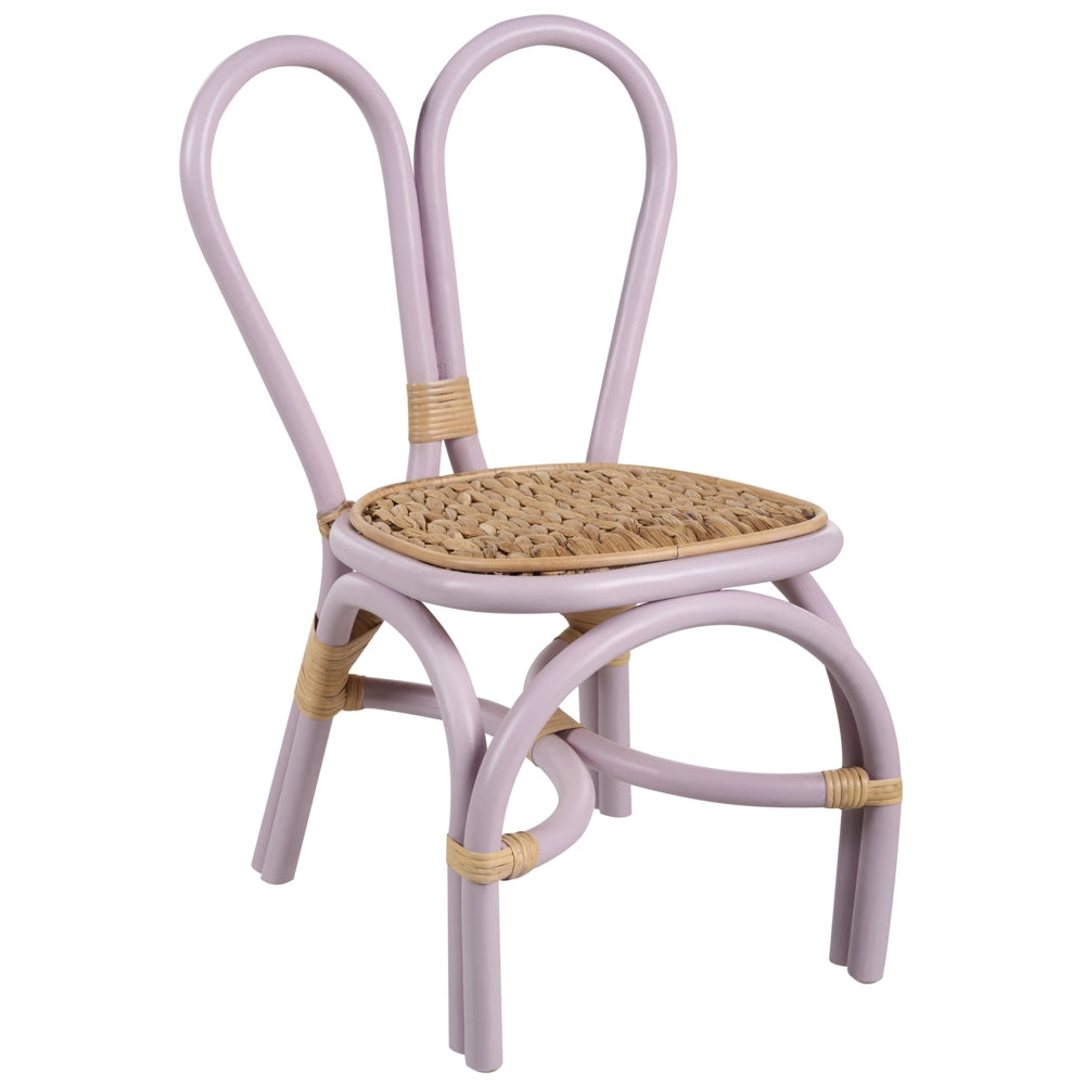 Sedia per bambini in rattan naturale Viola Giardino Outdoor Indoor Boho Fatto a mano