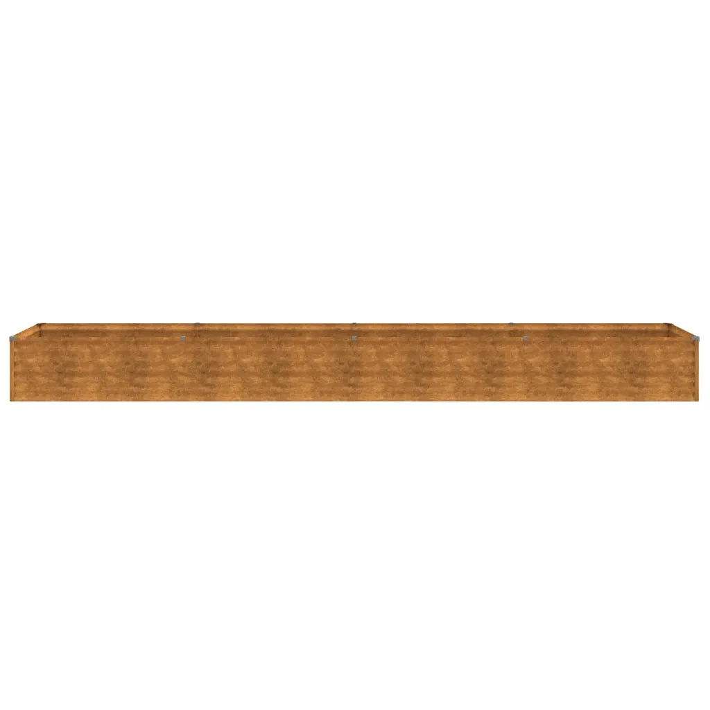 Letto Rialzato da Giardino 386x50x36 cm Acciaio Corten 151978