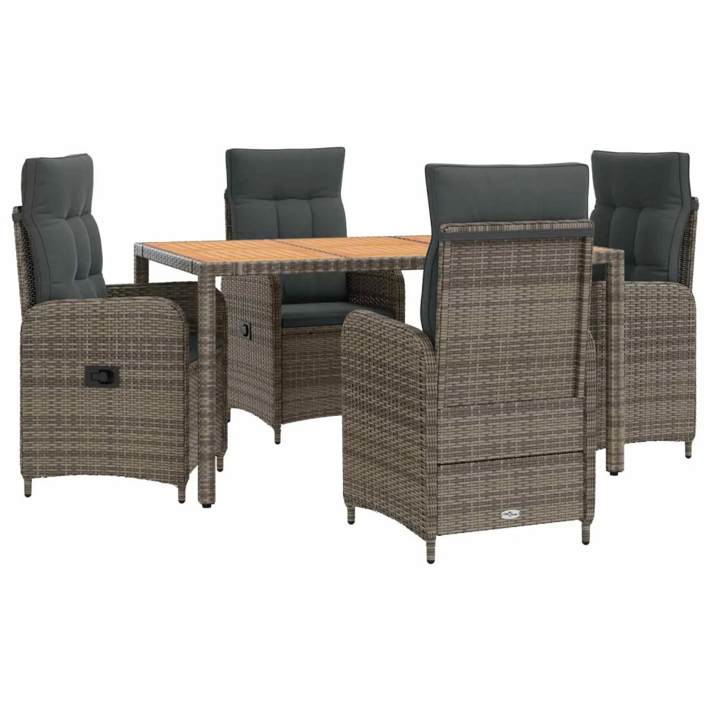 Set da pranzo per esterni 5 pz Grigio chiaro e grigio scuro 3422280