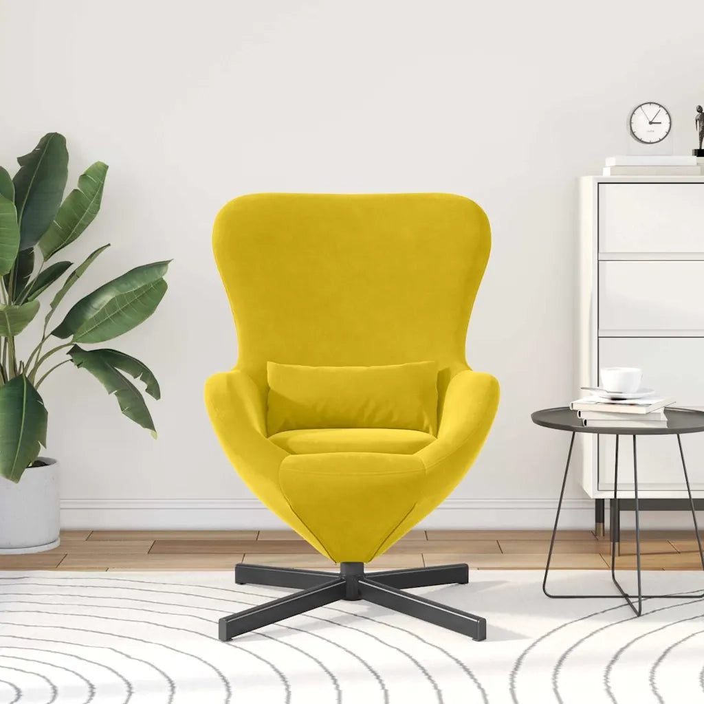 Poltrona uovo Giallo 63 x 73 x 90 cm Velluto 42002763