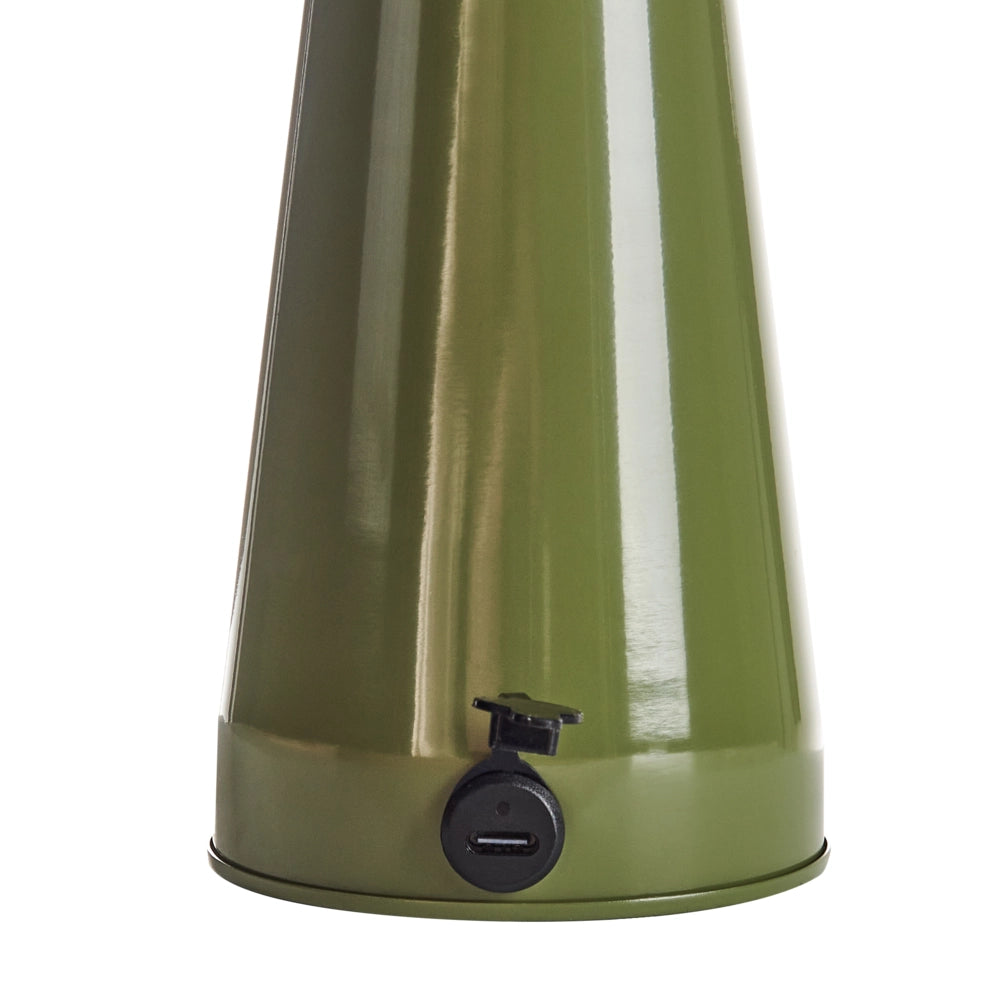 Lampada da tavolo in metallo verde per interni con dimmer senza fili Luce domestica Design moderno