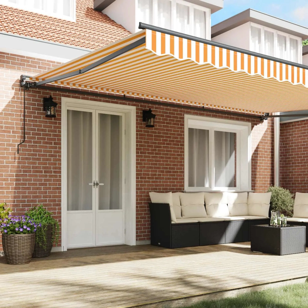 Struttura della tenda Giallo e Bianco 500 × 300 cm 3331209