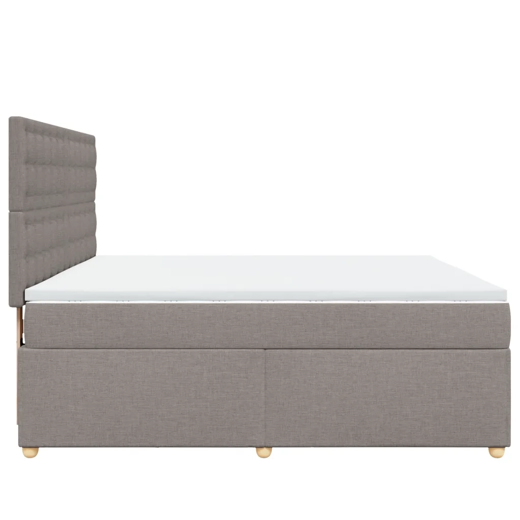 Giroletto a Molle con Materasso Tortora 180x200 cm in Tessuto
