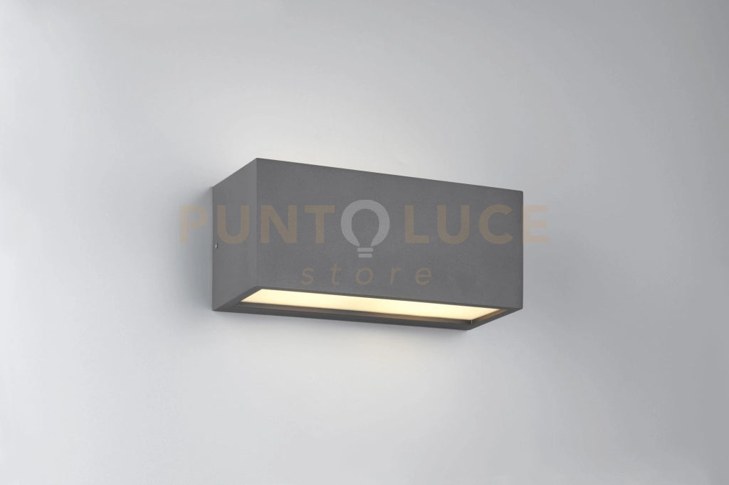 MAYENNE APPLIQUE DA ESTERNO LED BI-EMISSIONE FUSIONE DI ALLUMINIO ANTRACITE IP44 L.25CM 2 LUCI ATTACCO E14