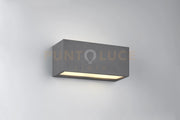 MAYENNE APPLIQUE DA ESTERNO LED BI-EMISSIONE FUSIONE DI ALLUMINIO ANTRACITE IP44 L.25CM 2 LUCI ATTACCO E14