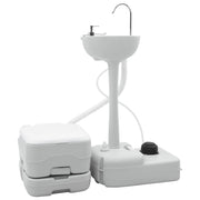 Toilette da Campeggio Corpo Grigio + Coperchio Bianco + Grigio Cool