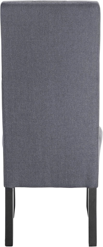Sedie Sala da Pranzo per Cucina Ristorante Sedia Imbottita con Schienale senza Braccioli Tessuto di Lino Grigio Scuro BH106dgr-2
