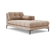 Cosmopolitan Design - Chaise longue destra "Bali" in velluto beige 