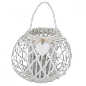 Lanterna Lorelie   in Vimini Bianco