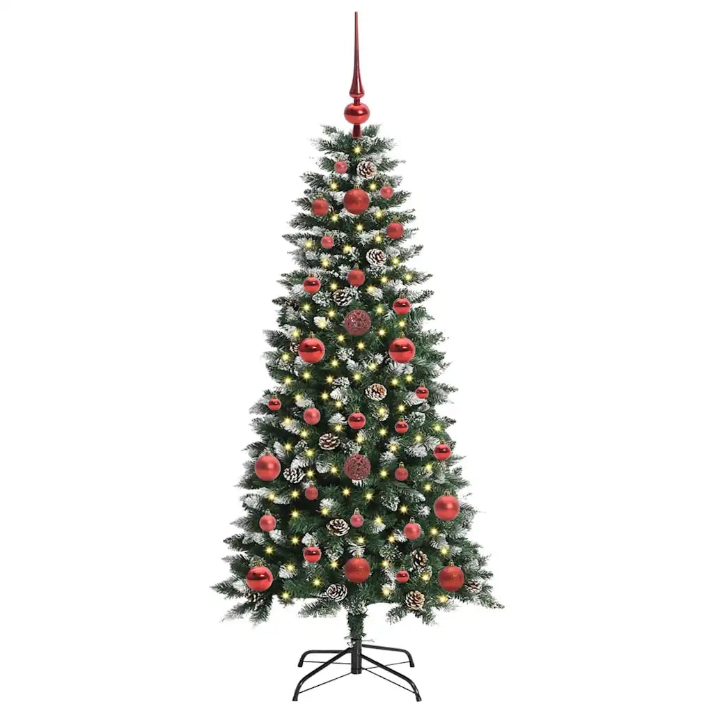 Albero di Natale Artificiale-Albero Natalizio con 150 LED Verde 120 cm 153707