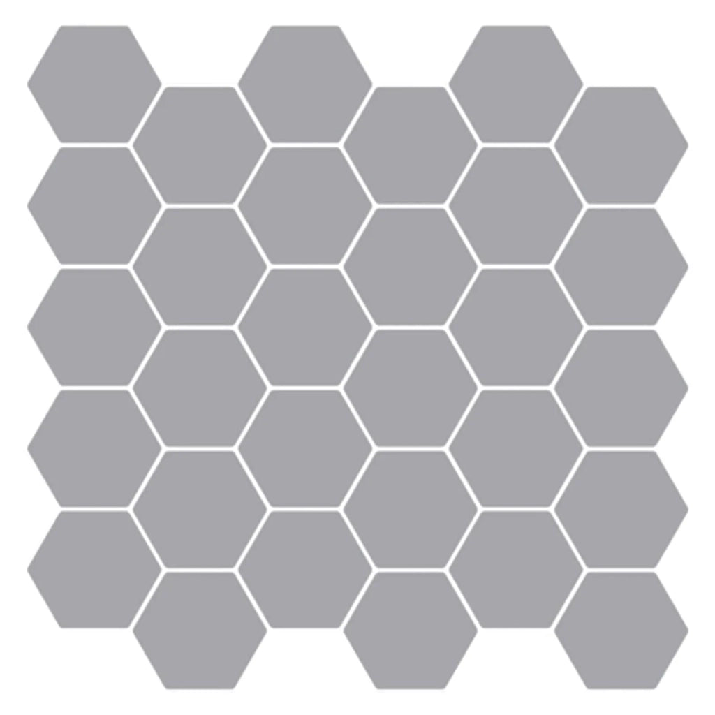 Piastrella Esagonale 10 pz Grigio 30 x 30 cm Poliuretano e PET CFW4769005