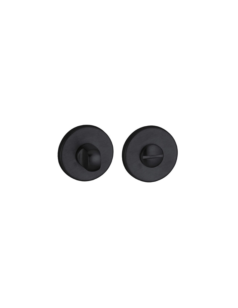 Coppia di rosette tonde Ø 50 mm con chiusura WC, nero opaco – THIRARD