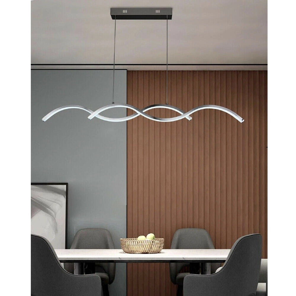Trade Shop - Lampadario Led Moderno Lampada Twist A Sospensione 25 Watt Luce 6500k 4000k A43 - -bianco Freddo      -