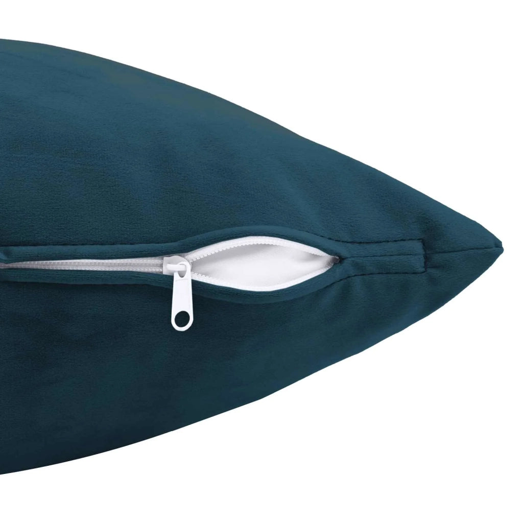 Cuscino con cuscino HEERLEN 2 pz Blu Velluto 926437