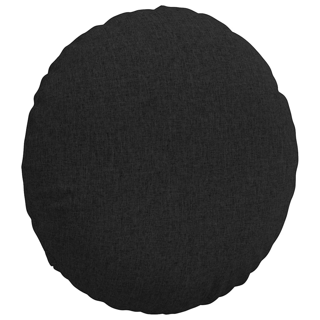 Cuscini per Seduta 2 pcs Nero Ø80 x 29 cm Tessuto
