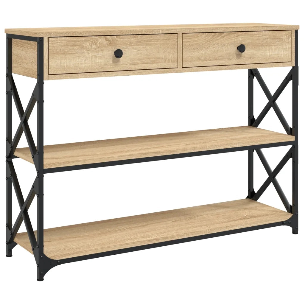 Tavolo Consolle | Tavolo d'Ingresso Rovere Sonoma 100x28x75 cm in Legno Multistrato