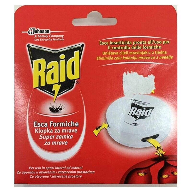 SET 4 CONFEZIONI DI RAID ESCA PER FORMICHE PRONTA ALL' USO