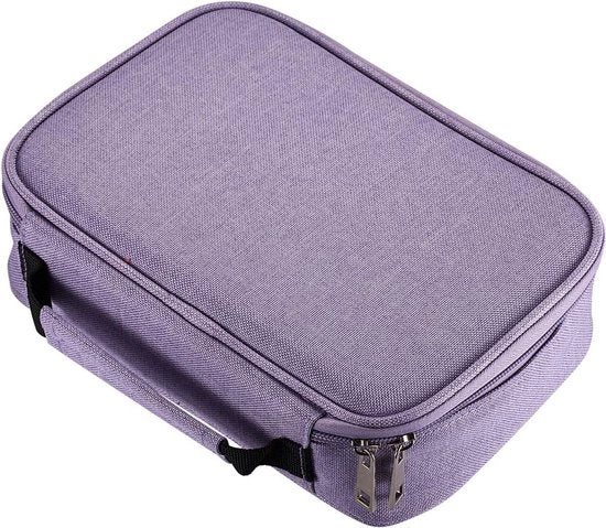 Tas per Scuola Grande per 72 Pastelli e Matite con Comparto Interno per Accessori - Blu Scuro