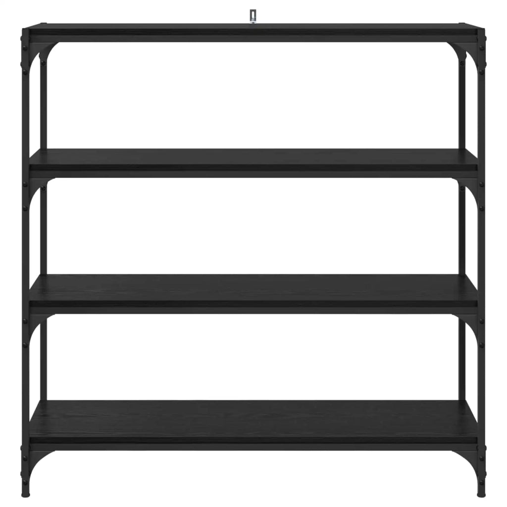 Armadio per Libri Rovere Nero 100 x 33 x 100 cm
