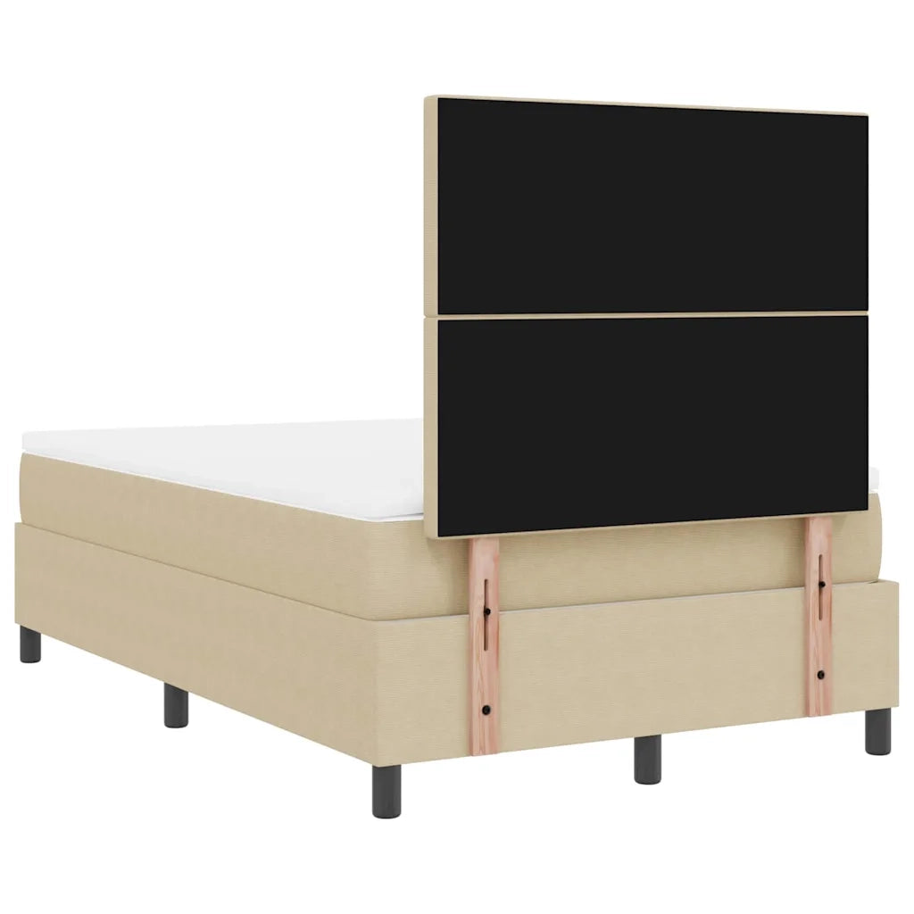 Letto a molle con testiera Grigio chiaro e bianco 120 x 190 cm 3337550